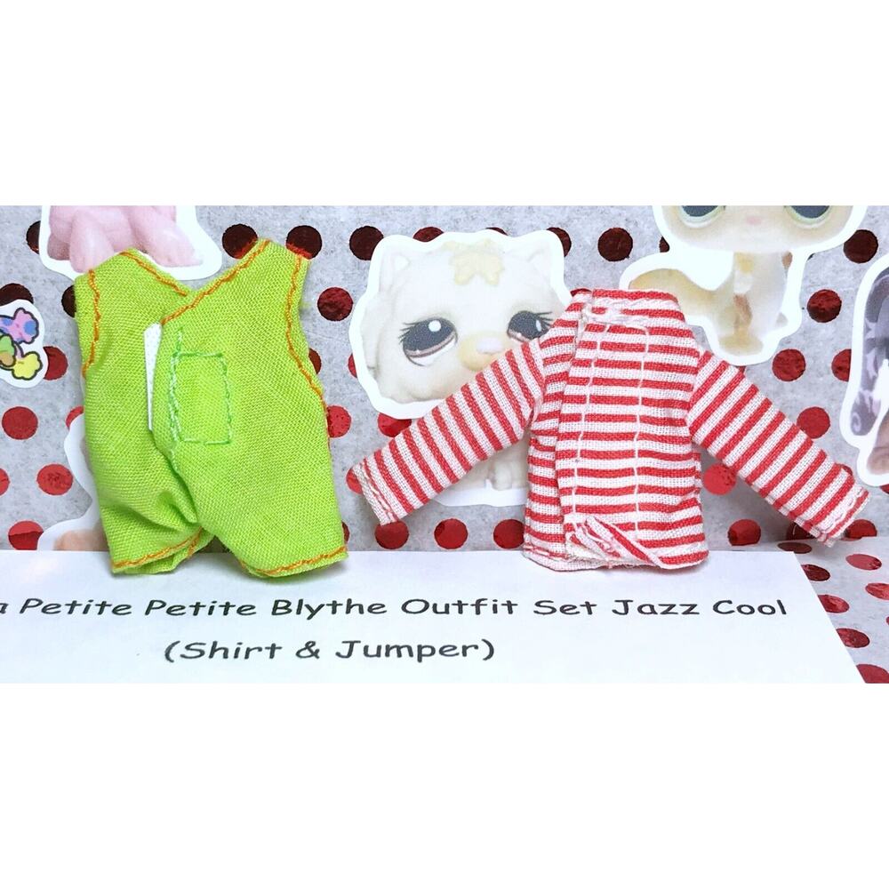 Petite Blythe Jazz Cool Original Stock Outfit Jumper Shirt for 4" Doll VTG - Picture 3 of 3